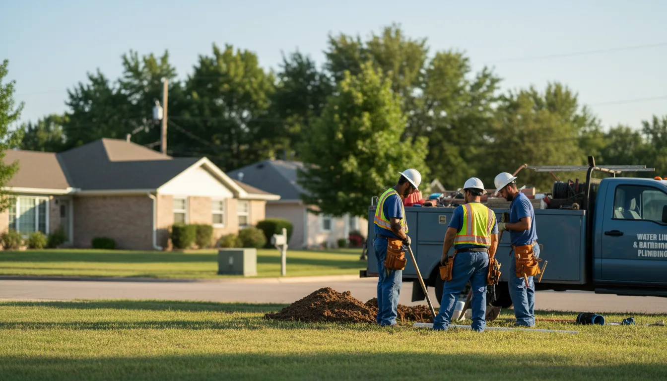 Residential water line and bathroom plumbing service in Warner Robins, GA